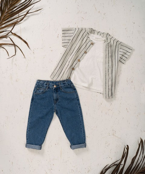 Denim pants with pockets-Jeans-Play Up-4 Y-Stardust-Store