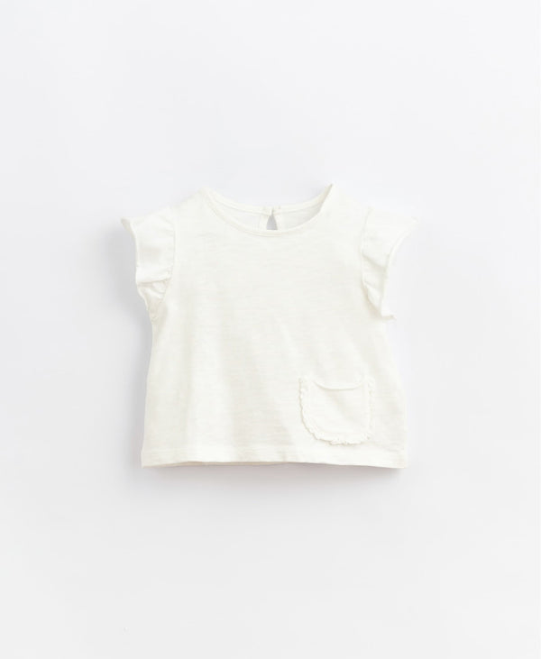 T-shirt in Organic Cotton with Front Pocket-T-shirt-Play Up-12 MONTHS-Stardust-Store