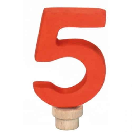 Wooden Birthday Numbers-Birthday-Glückskäfer-Number 5-Stardust-Store