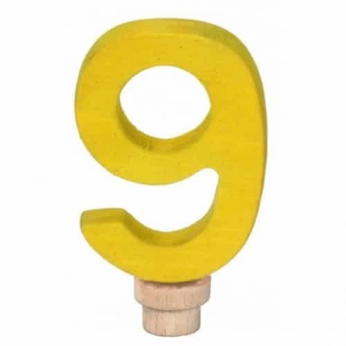 Wooden Birthday Numbers-Birthday-Glückskäfer-4038162521039-Number 9-Stardust-Store