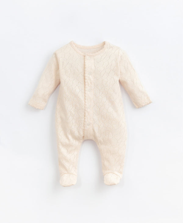 Newborn Jumpsuit in Organic Cotton - Ajour Pattern-Jumpsuits & Rompers-Play Up-0 MONTHS-Stardust-Store