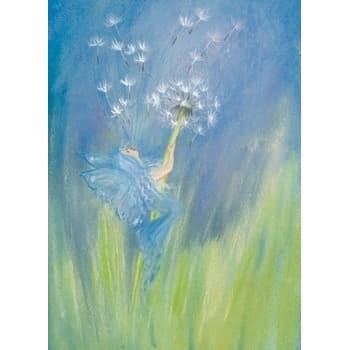 Marjan van Zeyl Fairy Blowing Dandelion - Postcard-Autumn - Winter Postcards-Marjan van Zeyl-8717185563443-Stardust-Store