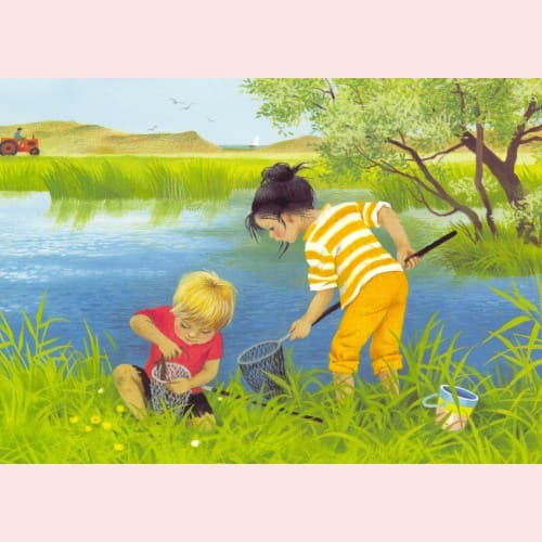 Gerda Muller Fishing - Postcard-Spring - Summer Postcards-Waldorf Postcards--Stardust-Store