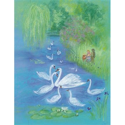 Marjan van Zeyl Swans in the Lake - Postcard-Spring - Summer Postcards-Marjan van Zeyl-8717185562170-Stardust-Store