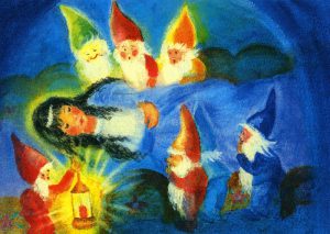 Dorothea Schmidt The Seven Dwarfs - Postcard-Postcards-Waldorf Postcards--Stardust-Store