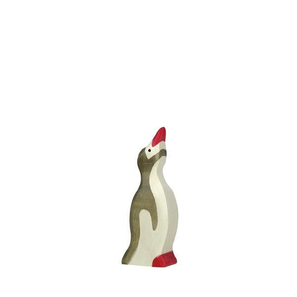 Penguin Small Head Raised - Holztiger-Figurines-Holztiger--Stardust-Store