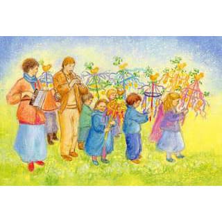 Marjan van Zeyl Palm Sunday Procession - Postcard-Postcards-Marjan van Zeyl--Stardust-Store