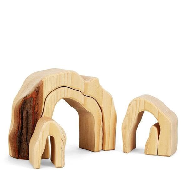 Glückskäfer Wooden Grotto - Natural with Bark-Sorting & Stacking Toys-Glückskäfer--Stardust-Store