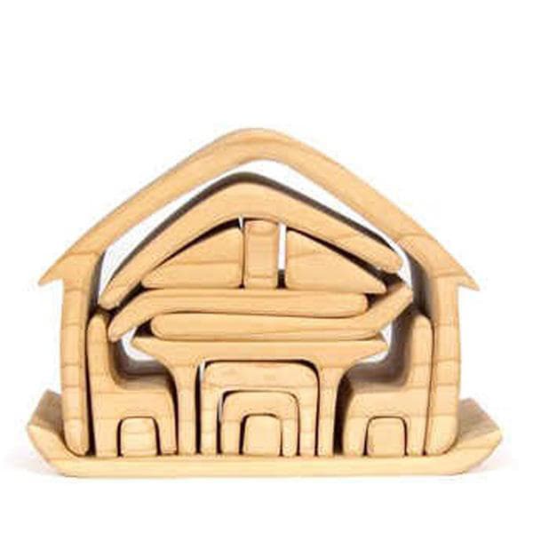 Wooden House - Natural-Building Toys-Glückskäfer-4038162521329-Stardust-Store