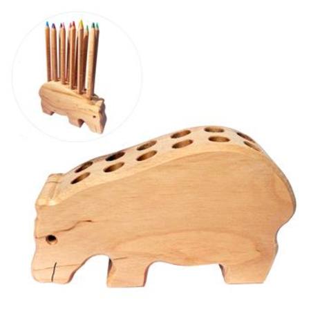 Pencil Holder - Hippo-Pen & Pencil Cases-Drei Blatter--Stardust-Store