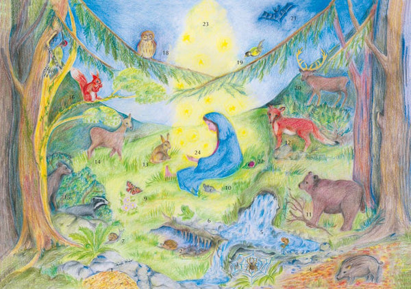 Pre-Order Michaela Reichert Visiting the Animals - Advent Calendar-Advent Calendars-Advent Calendar-A5 Postcard-Stardust-Store