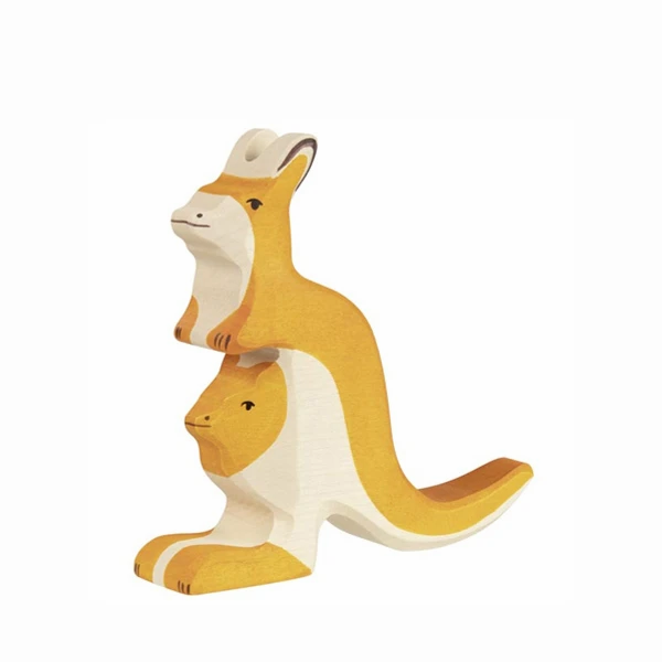 Kangaroo with Young-Figurines-Holztiger-4013594801935-Stardust-Store