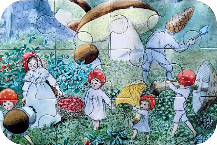 Elsa Beskow - Four Wooden Puzzles in Box-Wooden & Pegged Puzzles-Hjelms-7393182932584-Stardust-Store