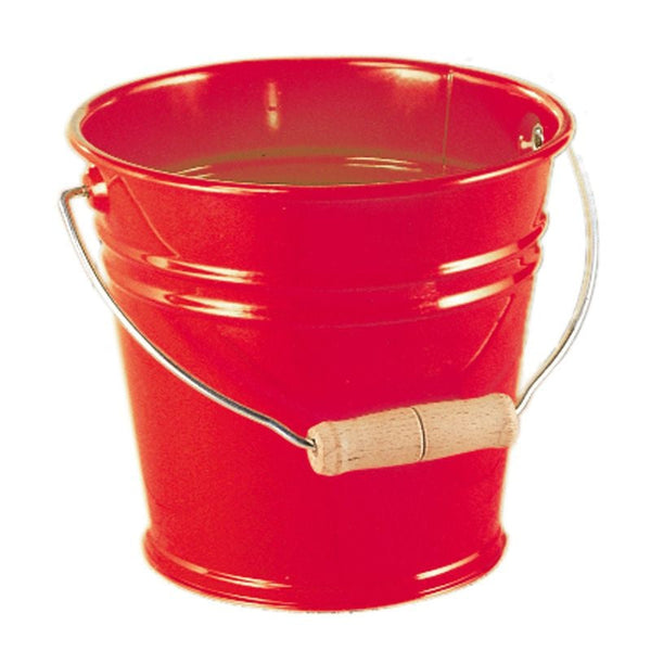 Metal Bucket With Wooden Handle-Beach & Sand Toys-Glückskäfer-Red-Stardust-Store