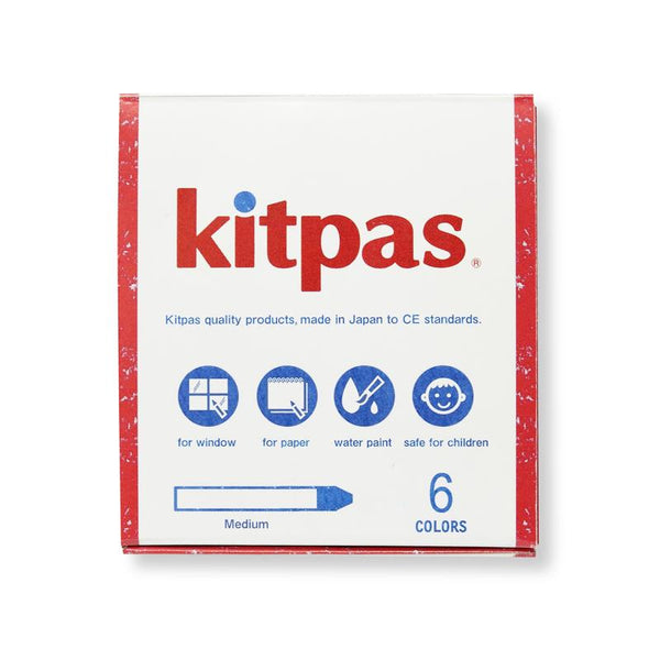 Kitpas Medium Stick Crayons - 6 Colours-Crayons-Kitpas-4904085317014-Stardust-Store